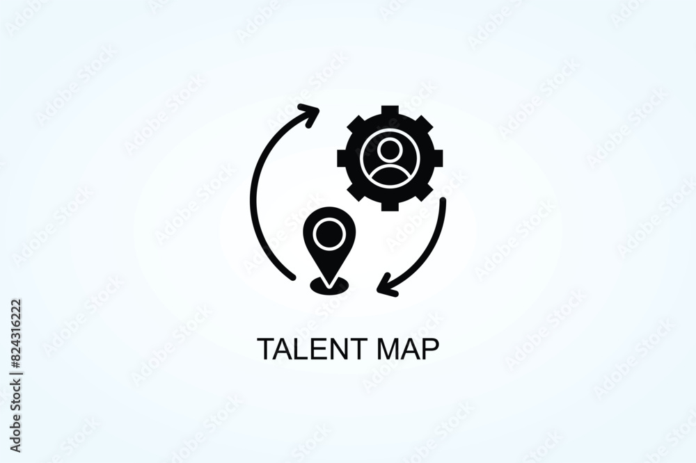 Talent Map Vector Or Logo Sign Symbol Illustration Talent Map Vector Or Logo Sign Symbol Illustration