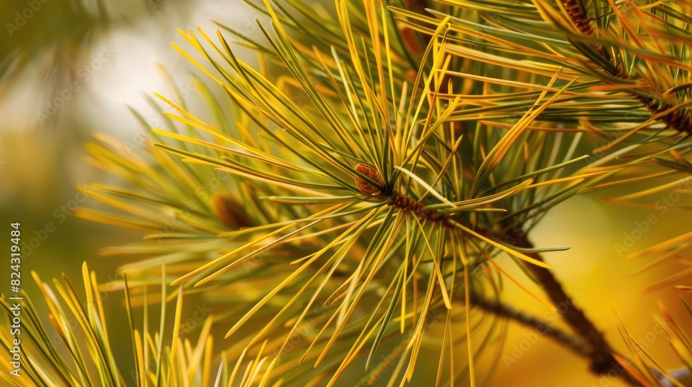 The stunning yellow hue of pine needles is modified The stunning yellow hue of pine needles is modified