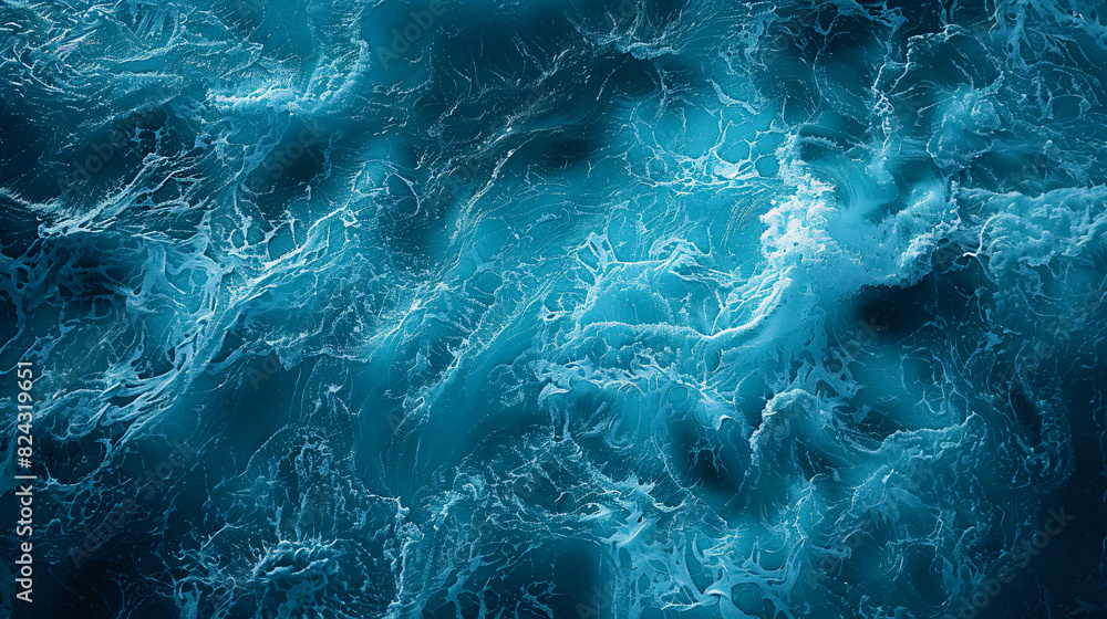 top view of blue water waves ocean texture sea background top view of blue water waves ocean texture sea background