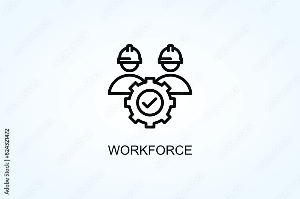 Workforce Vector Or Logo Sign Symbol Illustration Workforce Vector Or Logo Sign Symbol Illustration