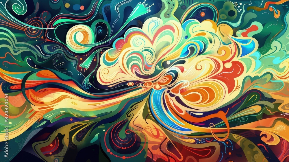 An imaginative idea illustration depicting a brain-like structure with swirling patterns and vibrant colors representing creativity and inspiration. An imaginative idea illustration depicting a brain-like structure with swirling patterns and vibrant colors representing creativity and inspiration.
