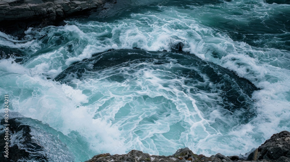 Obraz premium The whirlpools power is both alluring and terrifying a reminder of the epic forces that shape our world.