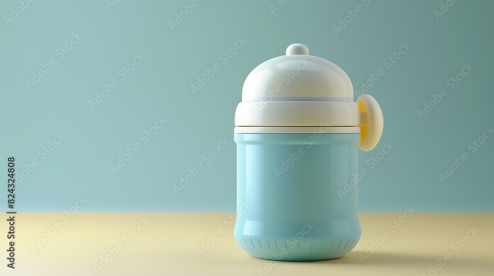 A 3D render of a baby medicine dispenser