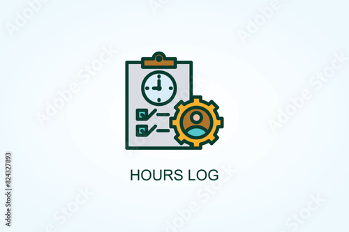 Hours Log Vector  Or Logo Sign Symbol Illustration
