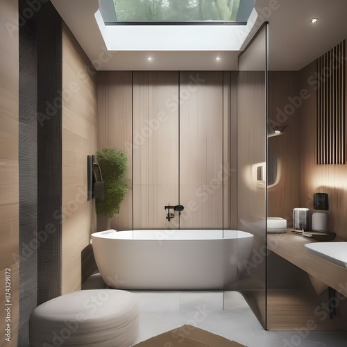 Modern bathroom with a large shower and glass enclosure3