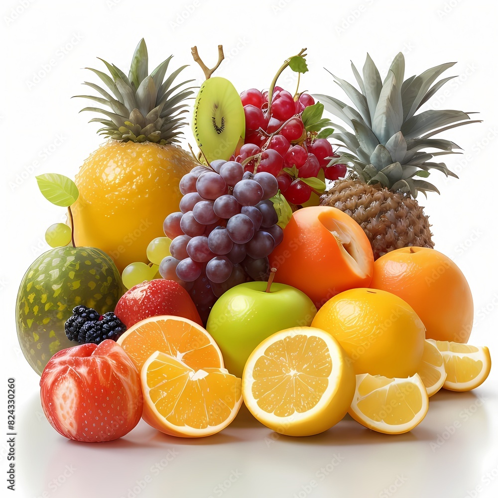 3d Fresh fruits Isolated on white background, fruits, foods, juicies, white backgrounds, vitamins, leaves, simplicities 3d Fresh fruits Isolated on white background, fruits, foods, juicies, white backgrounds, vitamins, leaves, simplicities