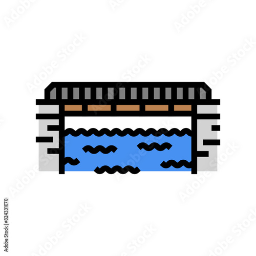 plate girder bridge color icon vector. plate girder bridge sign. isolated symbol illustration