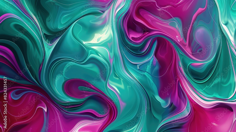 An intricate fluid art abstract background showcasing fluid curves and patterns in shades of fuchsia, teal, and lilac, providing a vibrant and magical aesthetic. An intricate fluid art abstract background showcasing fluid curves and patterns in shades of fuchsia, teal, and lilac, providing a vibrant and magical aesthetic.