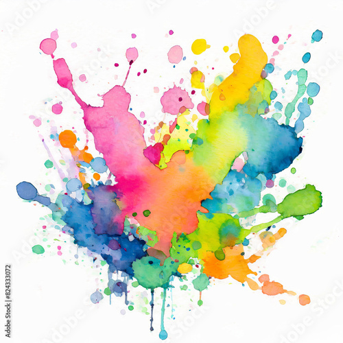 Paint brush colorful stroke. Abstract textured art illustration. © Saichol