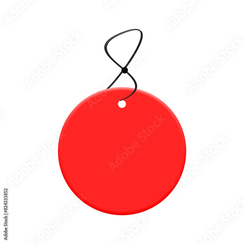 red price tag isolated