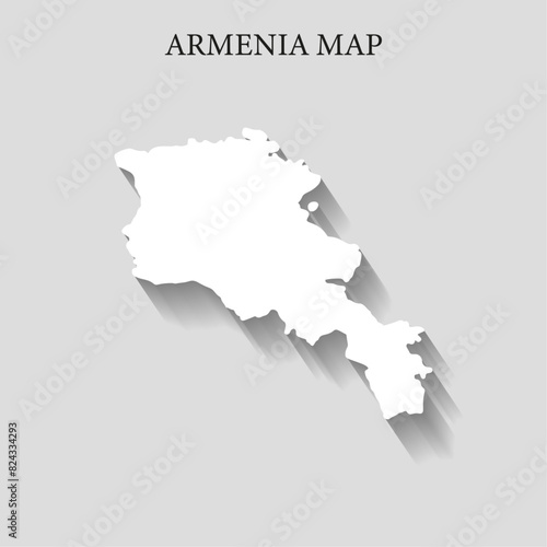 Simple and Minimalist region map of Armenia