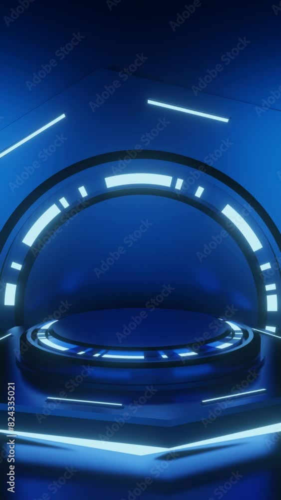 Blue glow luxury podium pedestal product display and blue portrait background modern gaming 3d rendering, amazing for promotion display pr Blue glow luxury podium pedestal product display and blue portrait background modern gaming 3d rendering, amazing for promotion display pr