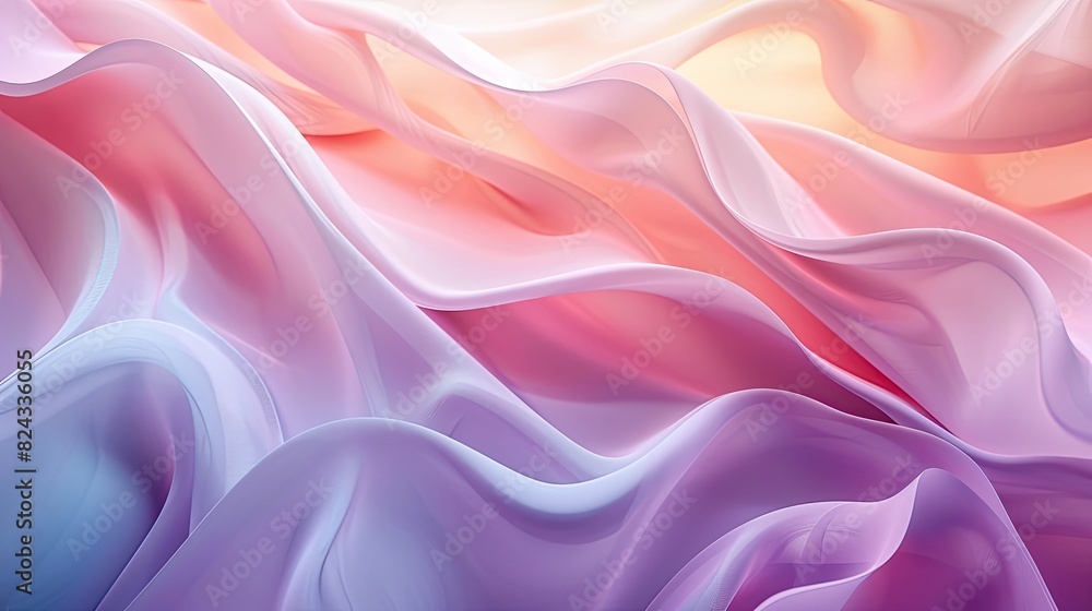 Close-up of smooth, flowing curves in pastel hues Close-up of smooth, flowing curves in pastel hues