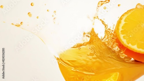 Orange juice isolated on white background