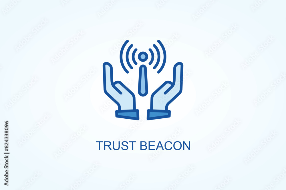 Trust Beacon vector or logo sign symbol illustration Trust Beacon vector or logo sign symbol illustration