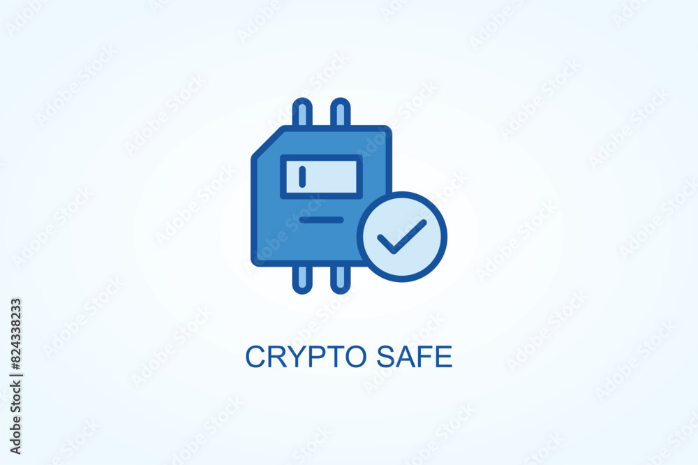 Crypto Safe vector or logo sign symbol illustration Crypto Safe vector or logo sign symbol illustration