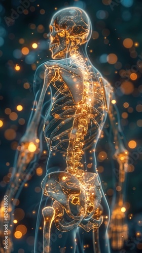 Detailed anatomical depiction of pain points on the human body