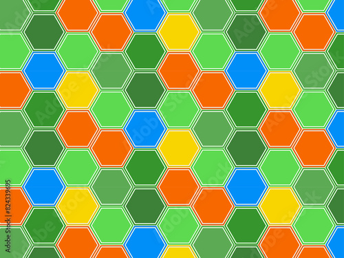 Abstract multicolor hexagon background pattern 