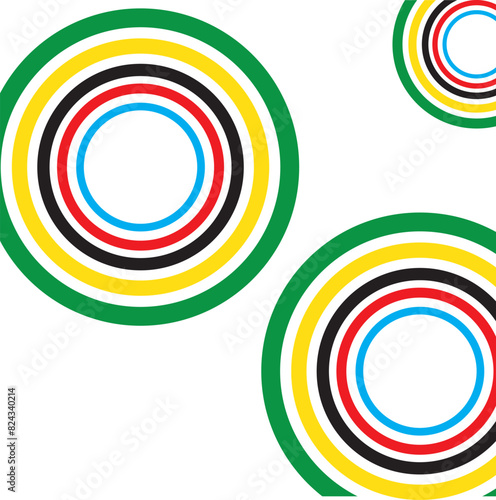 Olympic games straight lines, Olympic color ring, game line, modern, design vector illustration.
