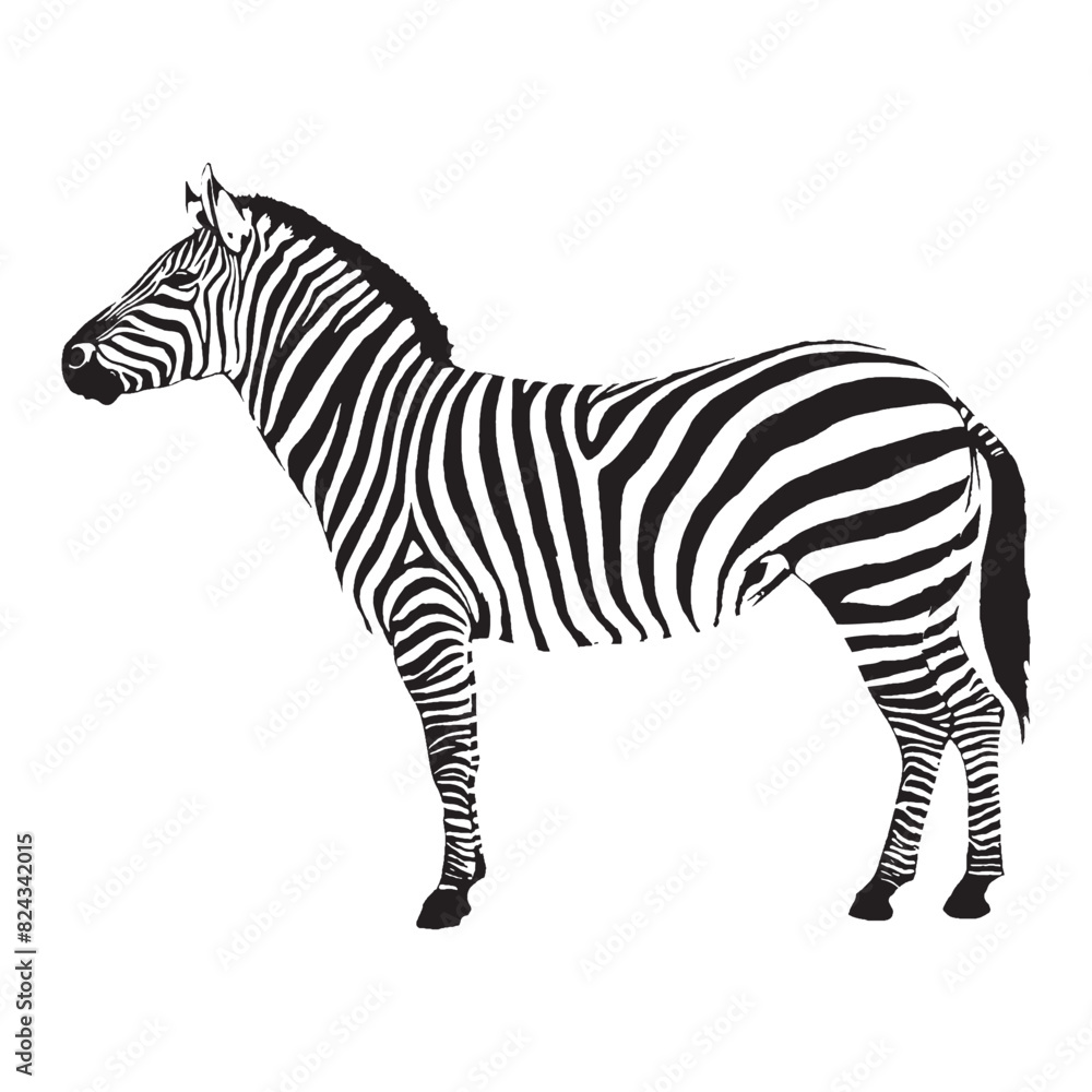 Fototapeta premium Zebra Illustration Vector Art