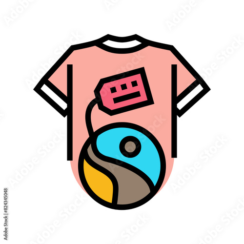 fair trade clothing sustainable fashion color icon vector. fair trade clothing sustainable fashion sign. isolated symbol illustration