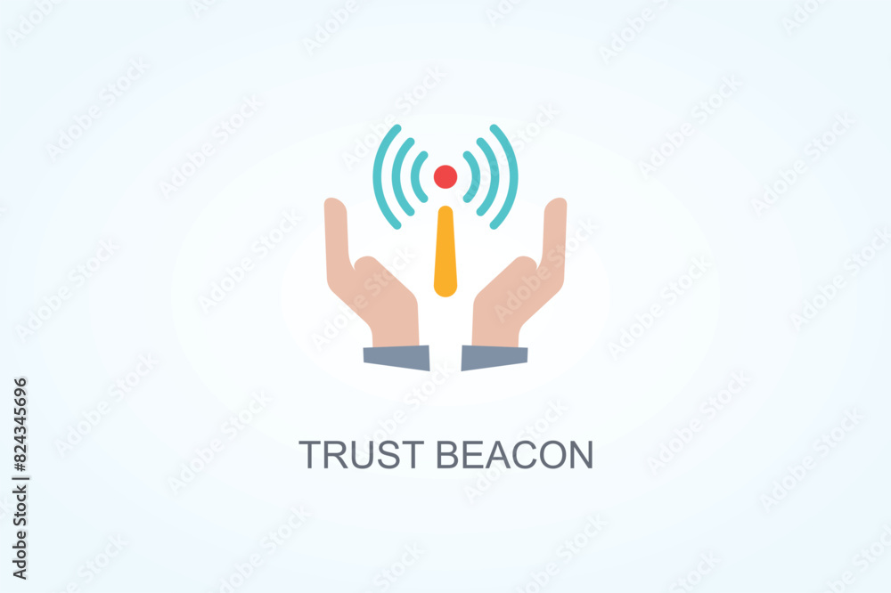 Trust Beacon Vector Or Logo Sign Symbol Illustration Trust Beacon Vector Or Logo Sign Symbol Illustration