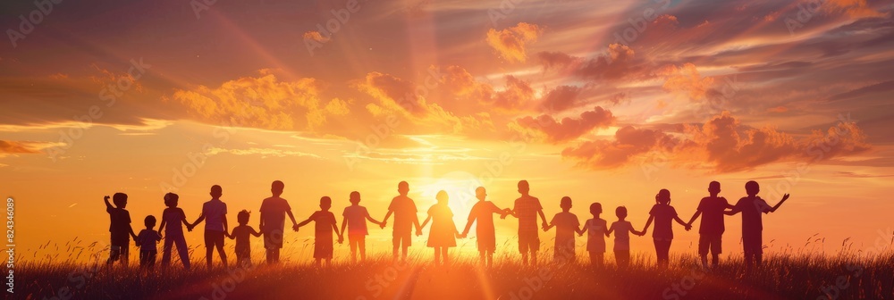 Fototapeta premium International Friendship Day Concept. The concept of happy together