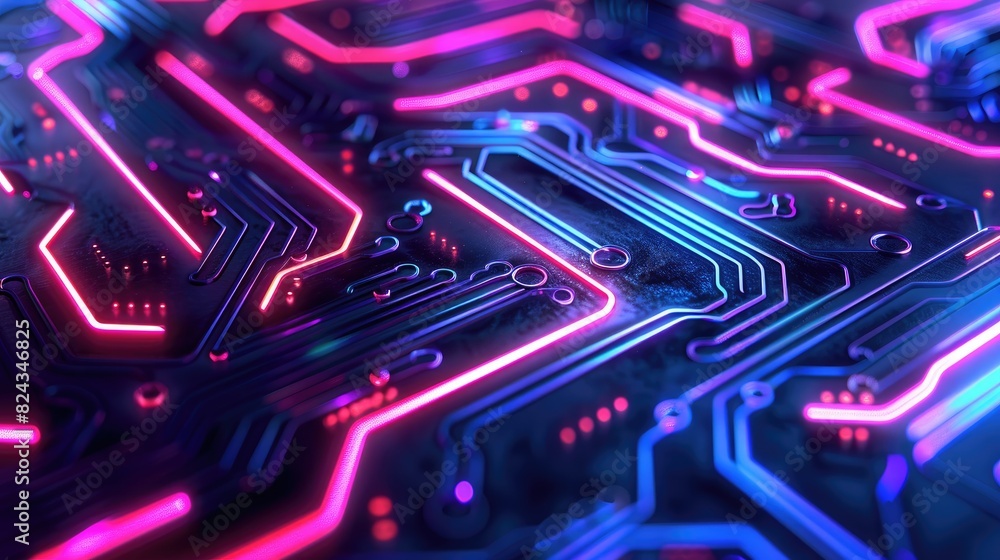 Cyber grid with vibrant light patterns and intricate digital connections Cyber grid with vibrant light patterns and intricate digital connections