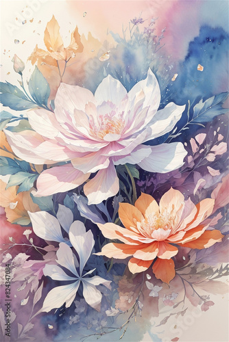 Wallpaper Mural Pastel Floral Arrangement in Dreamy Garden Setting Torontodigital.ca