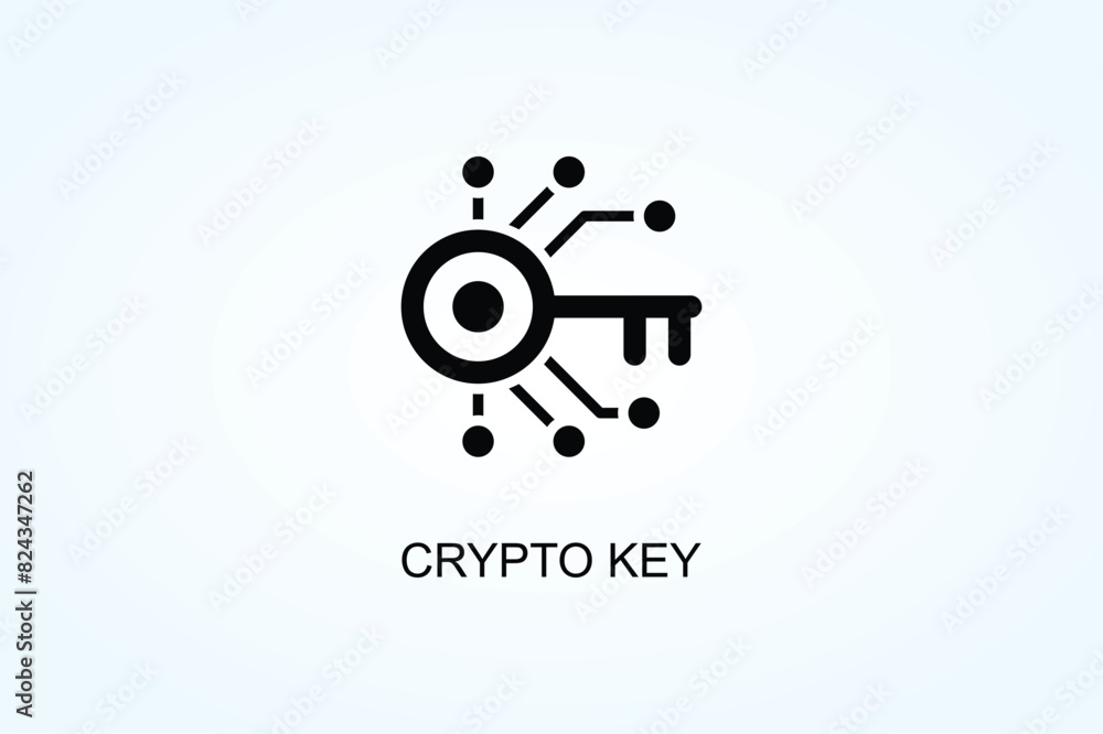 Crypto Key Vector Or Logo Sign Symbol Illustration Crypto Key Vector Or Logo Sign Symbol Illustration