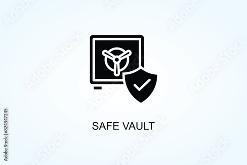 Safe Vault Vector  Or Logo Sign Symbol Illustration