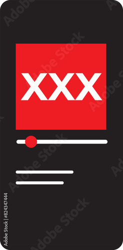 Online porn movie streaming service icon