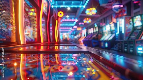 commercial photo, close-up, game room equipment, bottom view, soft light