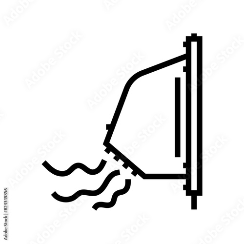 fresh air intake ventilation line icon vector. fresh air intake ventilation sign. isolated contour symbol black illustration