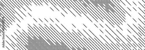 Diagonal dash line texture. Slanted dashed lines pattern background. Straight tilt interrupted stripes wallpaper. Abstract dither rasterized grunge overlay. Vector wide ripple terrain texture