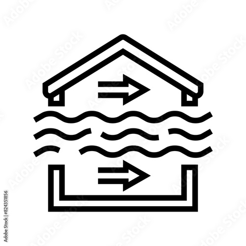 air change per hour ach line icon vector. air change per hour ach sign. isolated contour symbol black illustration
