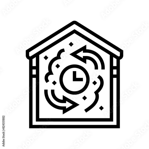 air exchange rate line icon vector. air exchange rate sign. isolated contour symbol black illustration