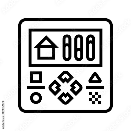 ventilation control line icon vector. ventilation control sign. isolated contour symbol black illustration