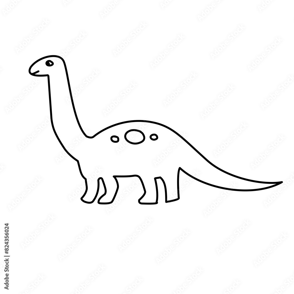 Dinosaurs thin line vector icon Dinosaurs thin line vector icon