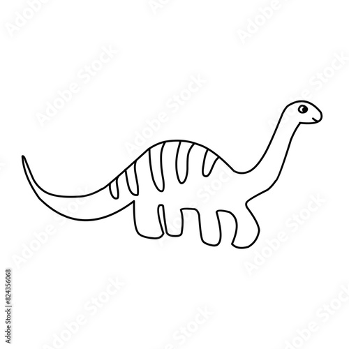 Dinosaurs thin line vector icon