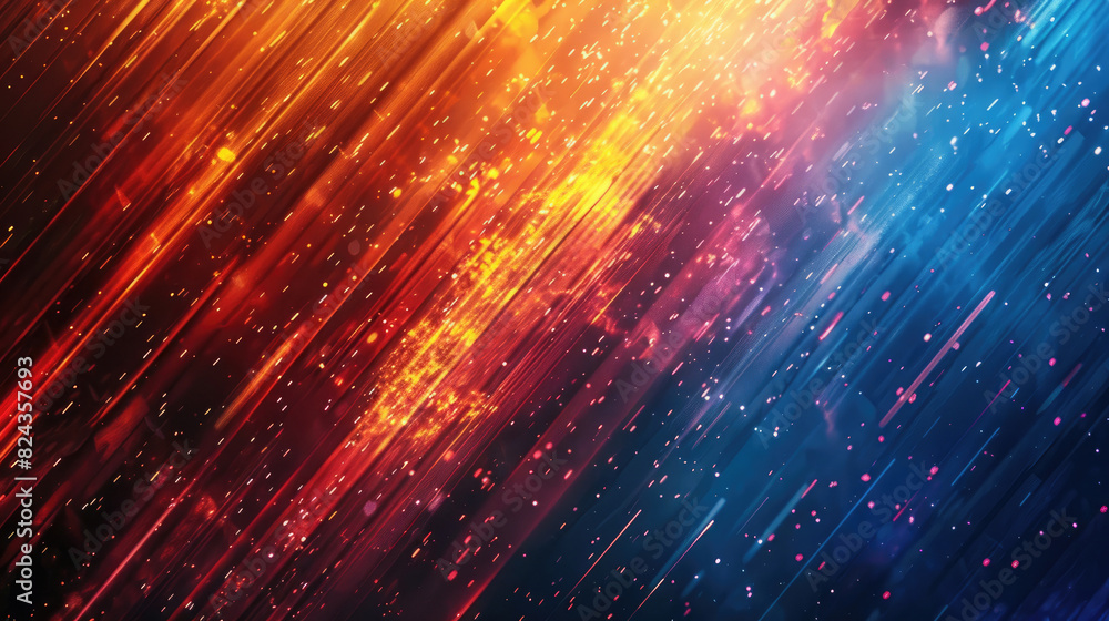 Fototapeta premium Abstract colorful background with a red, yellow, and blue stripes