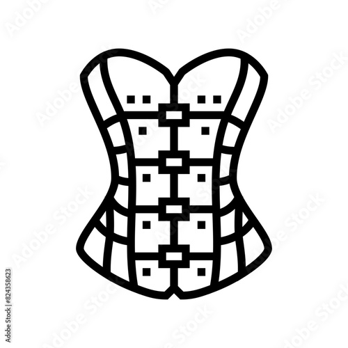 corsets goth subculture line icon vector. corsets goth subculture sign. isolated contour symbol black illustration