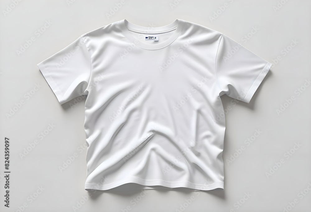 Simple white T-shirt on white background Simple white T-shirt on white background