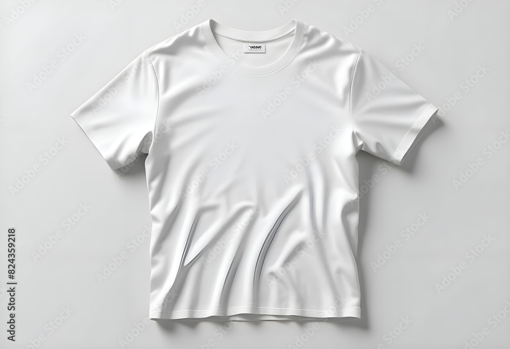 Simple white T-shirt on white background Simple white T-shirt on white background