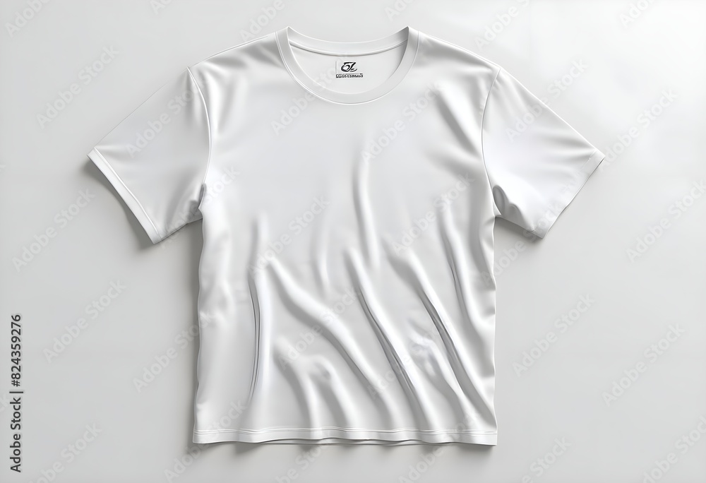 Simple white T-shirt on white background Simple white T-shirt on white background