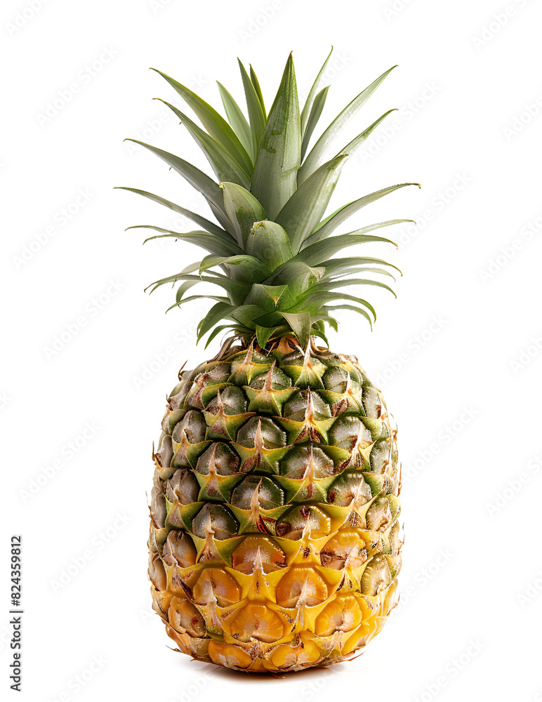 Obraz premium A single pineapple isolated