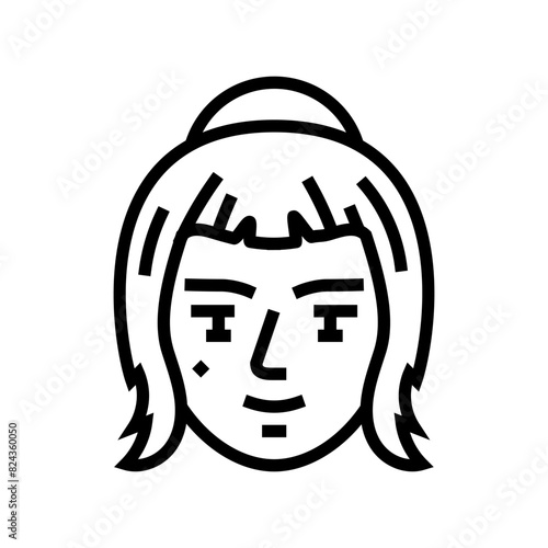 dark eyeliner goth subculture line icon vector. dark eyeliner goth subculture sign. isolated contour symbol black illustration