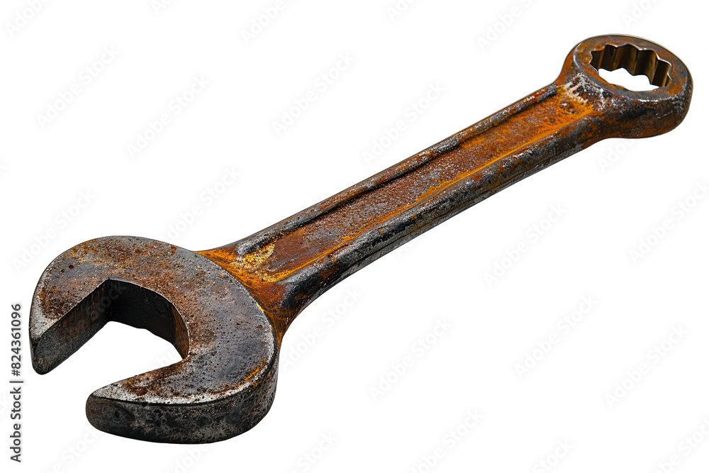 Spanner wrench the metal on a white background Spanner wrench the metal on a white background