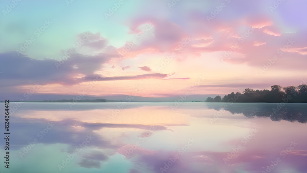Fototapeta premium Abstract minimalist landscape background 