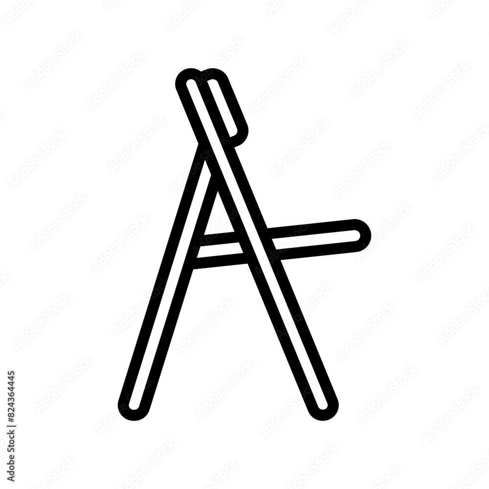 Obraz premium umbrella stand outdoor furniture line icon vector. umbrella stand outdoor furniture sign. isolated contour symbol black illustration